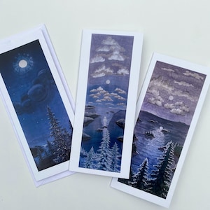 Winter Moon collection (set of 6 blank holiday cards)