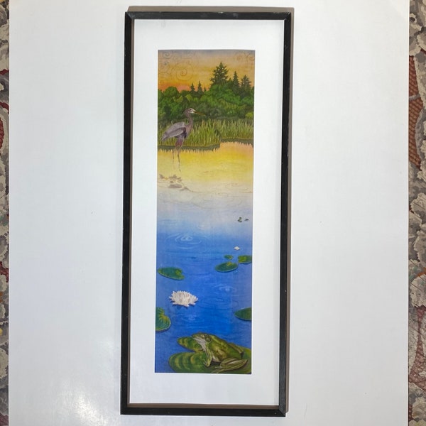 Imprimer: (« Marsh River ») de peinture originale sur soie