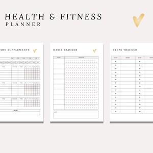 Health and Fitness Tracker | Printable | Fillable | Health Journal - Etsy
