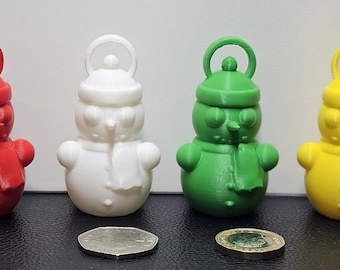 Miniaturowe ozdoby choinkowe w kształcie bałwanka | Bombki | Bombki