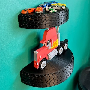 Tyre Shelves | 3D Printed Cars Themed Decor | Shelf Display