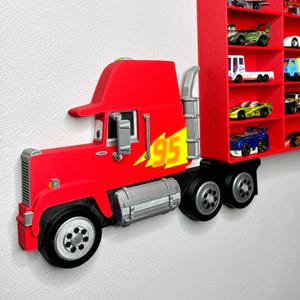 Truck & Wheels (NO SHELF) | Turn Any Shelf into A Truck | For Toy Car Hotwheels or Disney Cars | Toy Car Storage Ideas | Wall Mounted