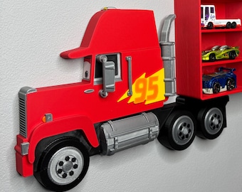 Truck & Wheels (NO SHELF) | Turn Any Shelf into A Truck | For Toy Cars | Toy Car Storage Ideas | Wall Mounted