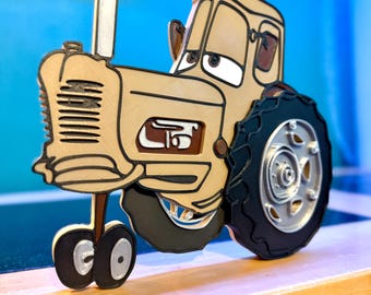 3D-gedetailleerd tractoreffect | Wandbord zijaanzicht |  Kinderkamerdecoratie