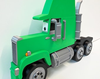 Green Wall Truck & Wheels (NO SHELF) | Turn Any Shelf into A Truck | Wall Mounted