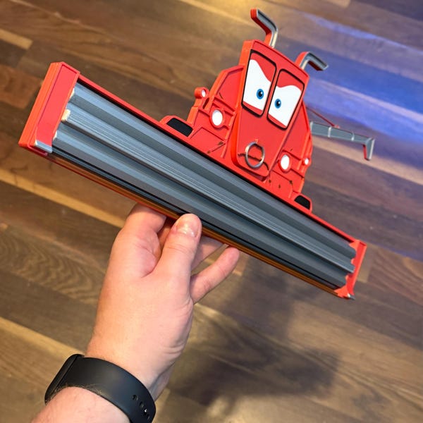 Frank the Combine Harvester 3D Detailed Effect | Front View Wall Sign  | Disney Cars Inspired | Kids Bedroom Decor