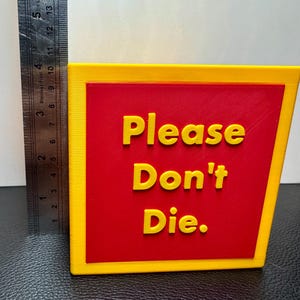 Funny Square Plant Pots, Bold & Colourful | 10x10cm Cube 'Felt Cute', 'Please Don't Die', 'Plant Coffin' and More | 3D Printed Planters image 7