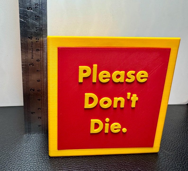 Funny Square Plant Pots, Bold & Colourful | 10x10cm Cube 'Felt Cute', 'Please Don't Die', 'Plant Coffin' and More | 3D Printed Planters image 7