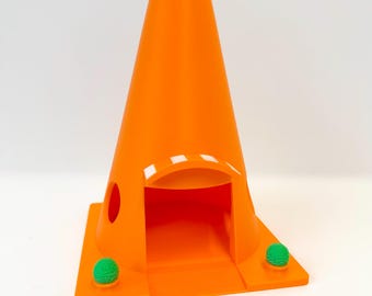 Cone Motel Garage 19.5cm/7.7 inch Tall – Toy Car Display Decoration – Storage Cone