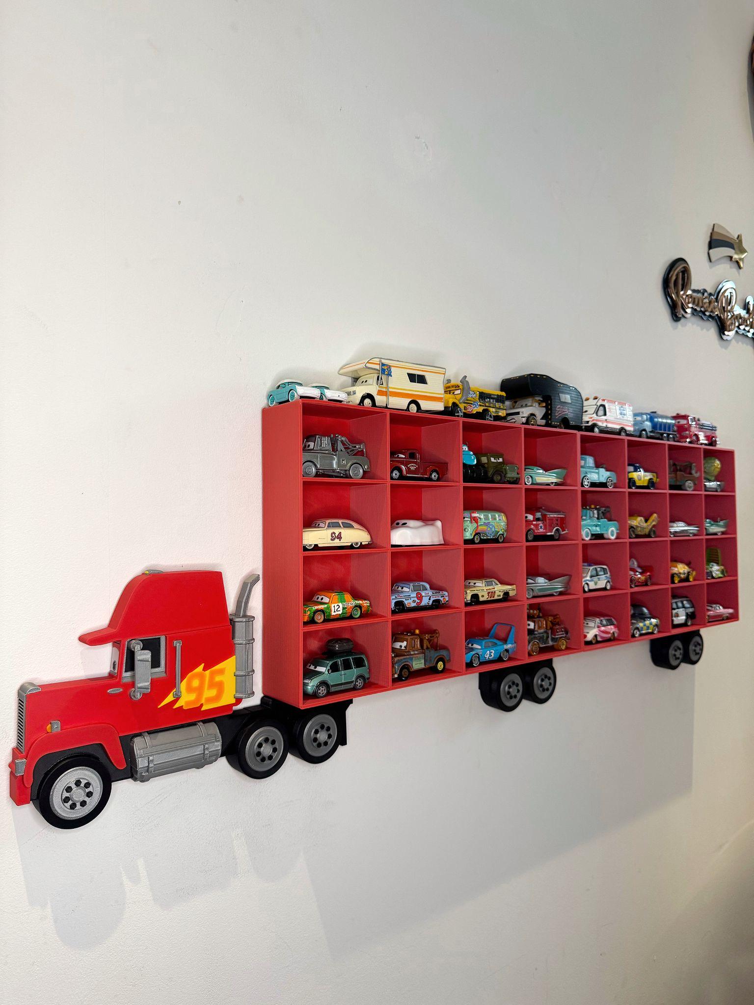 PANGBOER Organizador Colgante Para Coches De Juguete – Vitrina De Fieltro Con Capacidad Para 60 Vehículos 1:64, Ahorra Espacio Y Decora La Pared