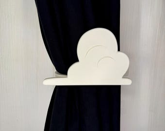 Cloud Curtain Holdbacks Inspired by Andy's Room, Wall Mounted Tiebacks