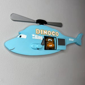 Letrero 3D de grúa en helicóptero / Decoración para dormitorio infantil imagen 1