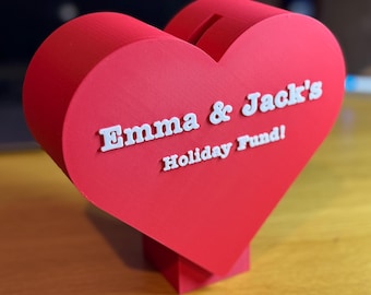 Love Heart Shaped Money Box - Coin/Piggy Bank - Savings - Valentine's Day Anniversary Gift