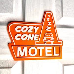 Cozy Cone Motel Sign | Disney Cars Inspired | Kids Bedroom Decor