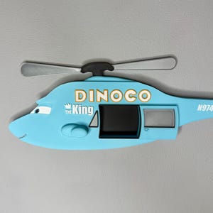 Letrero 3D de grúa en helicóptero / Decoración para dormitorio infantil imagen 5