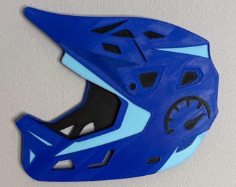 Motocross Crash Helmet 3D Wall Sign | Kids Bedroom Decor | Motorbike Decor