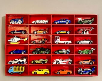 24 Compartments SHELF ONLY ADDON | 24-96 Cars | Wall Mounted Diecast Toy Car Storage/Holder Shelf | Choice of Colours