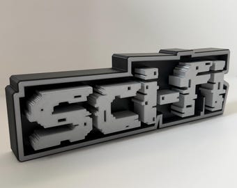 Sci-FI Shelf Sign 27cm/10.5inch | Movie Collection Display | Film Room Decor