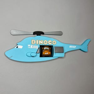 Letrero 3D de grúa en helicóptero / Decoración para dormitorio infantil imagen 8