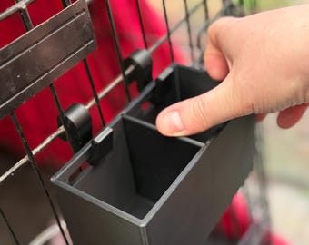 Clip on Mini Storage Tub for Dog Crates | Poo bag/Treat holder for Dog Walkers & Owners | Easy Clip-on Organiser, No Installation Required