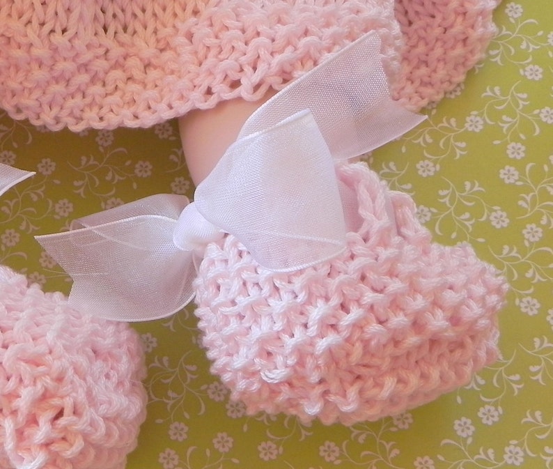 Heel Bow Knit Baby Shoes Pattern PDF Etsy