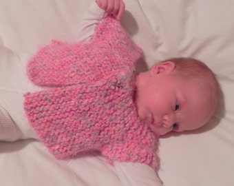French Angel Capelet Baby Sweater Knitting Pattern PDF, Quick and Easy