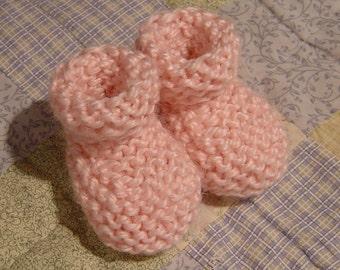 French Easy Two-Hour Knit Booties Pattern PDF