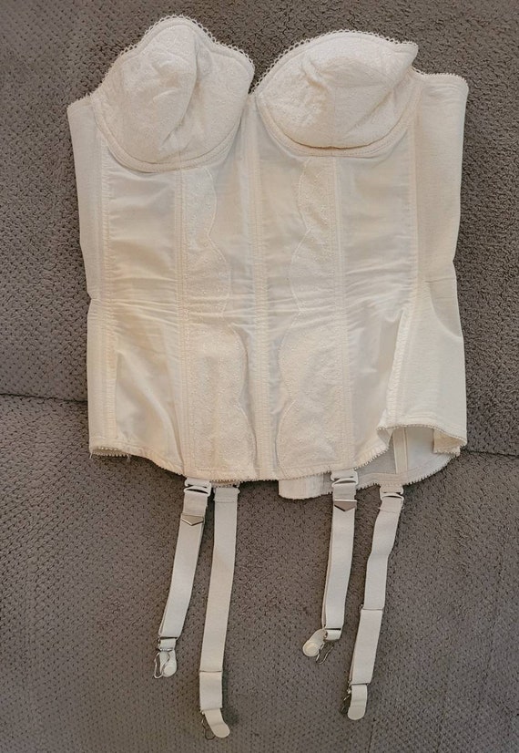Warner's Merry Widow bustier corset with garters