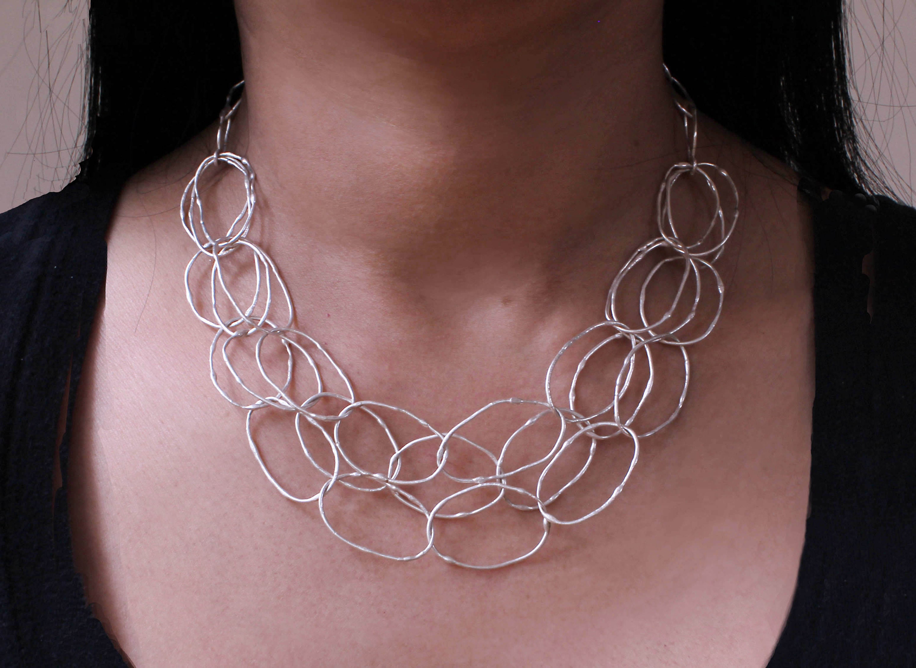 Link Silver Chain Necklace Pure 999 