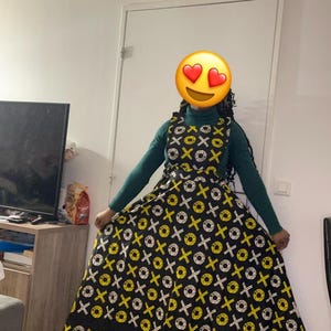 Maxi long wax dress, overall dress, summer, African dress for women, African midi dress, birthday dress, African clothing, evening