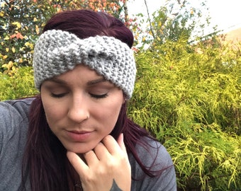 Simple Twist Ear Warmer headband, chunky knit headband