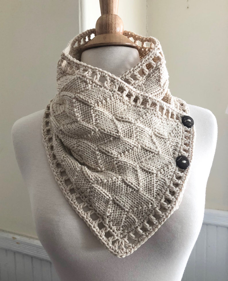 Chevron Knit Neck Warmer Bandana Neckwarmer Bandana Scarf Etsy