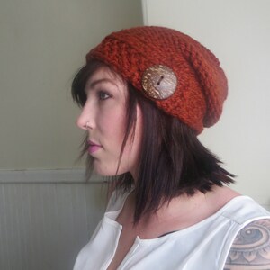 Chunky Knit Button HatFig image 3