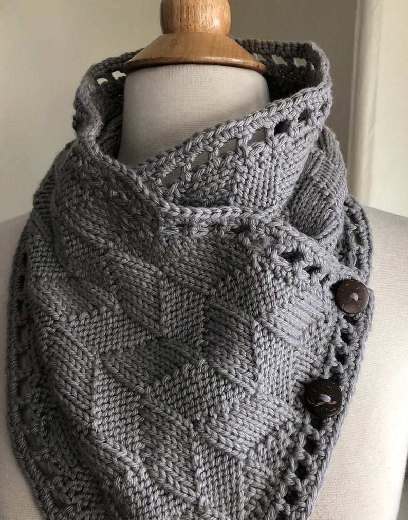 Chevron Knit Neck Warmer Bandana Neckwarmer Bandana Scarf Etsy