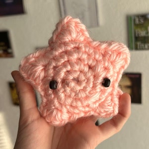Small Pink Amigurumi Crochet Star
