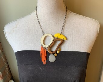 Wood and Nut Necklace