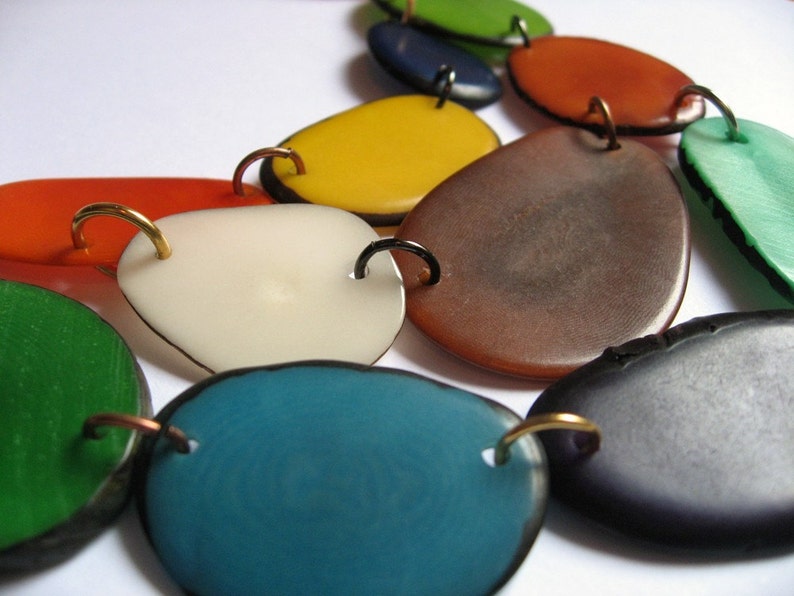 Mixed Color Tagua Nut Necklace image 2