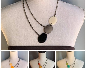 3 piece asymmetrical necklace Many Colors Avail!