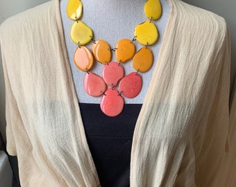 Large Statement but Lightweight Bib Necklace