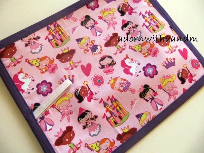 Michael Miller 'lil' princess TRAVEL chalkboard mat placemat a image 1