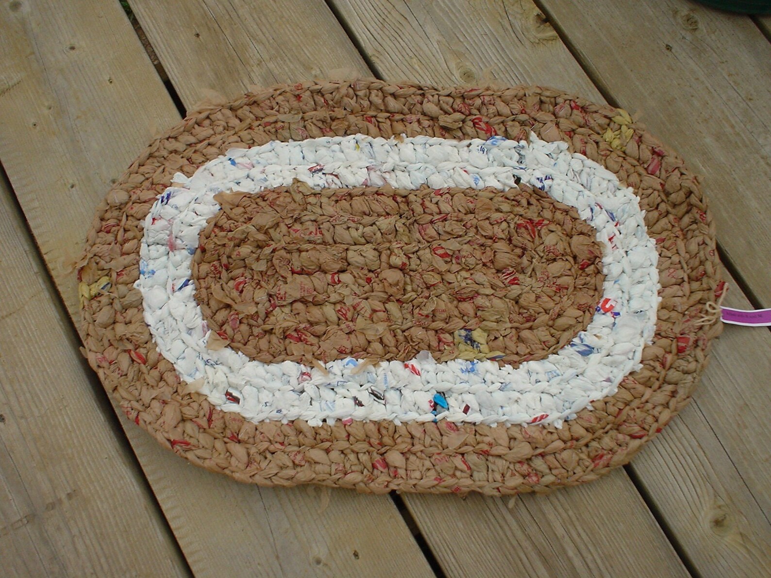 Recycled Plastic Bag crocheted rag rug a Etsy