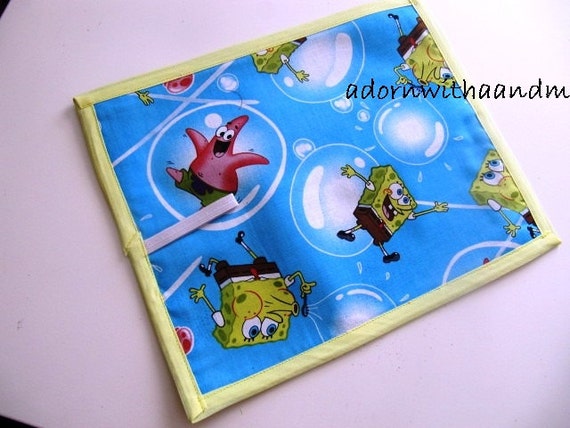 Chalkimamy Spongebob Travel Chalkboard Mat Placemat A Etsy