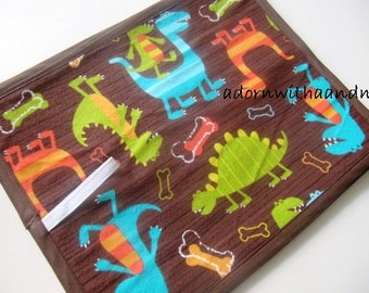 Chalkimamy Dino Dudes TRAVEL chalkboard mat, placemat(a)