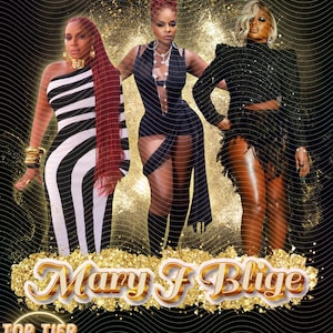 Mary J Blige PNG: Hip Hop Fan Shirt Graphic (Digital Download)