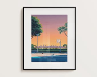 New York City Pop Poster, Minimal city pop, Retro poster, Japanese pop art, Hiroshi Nagai Inspired Art, Minimal Vaporwave print