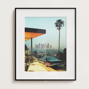 Vintage Los Angeles Poster, Retro LA poster, Los Angeles poster, Travel Poster, Vintage Photo, Vintage Art, Film Photo, 80s Los Angeles