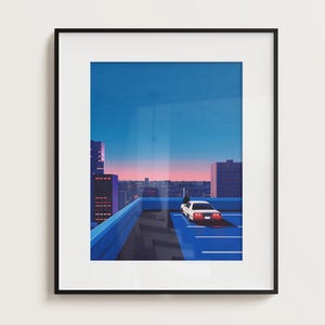 New York City Pop Poster, Minimal city pop, Retro poster, Japanese pop art, Hiroshi Nagai Inspired Art, Minimal Vaporwave print