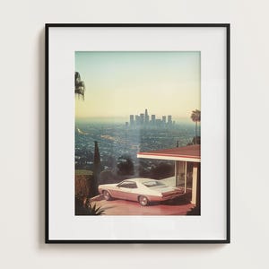 Vintage Los Angeles Poster, Retro LA poster, Los Angeles poster, Travel Poster, Vintage Photo, Vintage Art, Film Photo, 80s Los Angeles