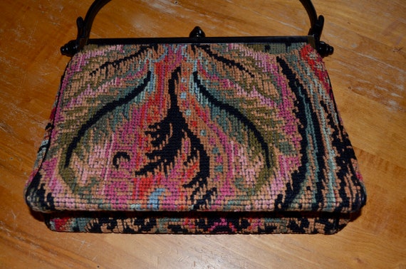 1950s 1960s Low and Mund Petit point Purse handba… - image 5