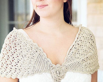 Crochet Pattern - SOC-004 Rosebud Shoulder Wrap